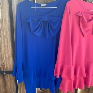 Zadie B’s Royal blue bow top w/ ruffles. Size 2x